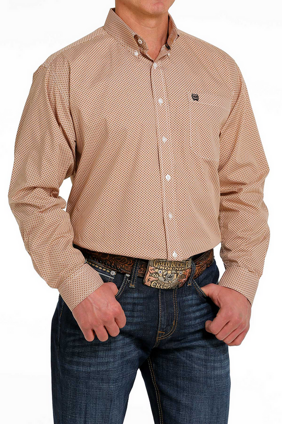 Cinch Mens Button Down Shirt - Brown