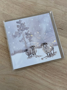 Snowy Sheep Card