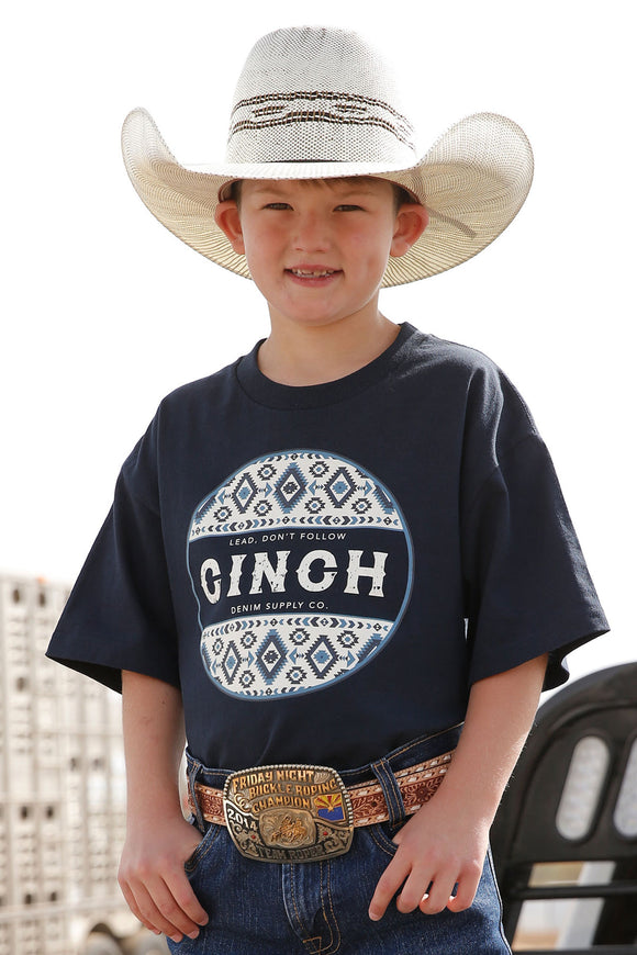 Cinch Boys T Shirt - Navy