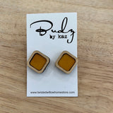 Square Cowhide Bamboo Studs