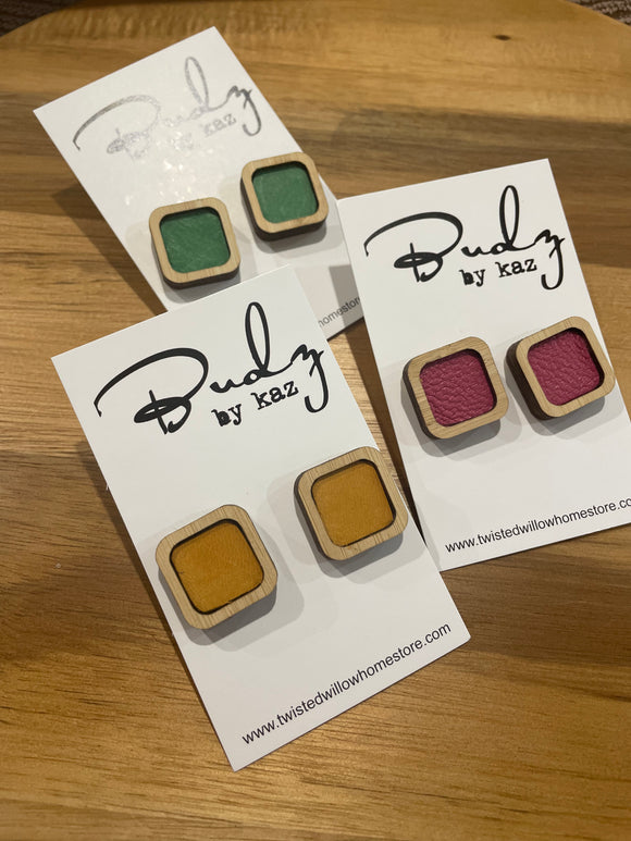 Square Bamboo Studs - Large