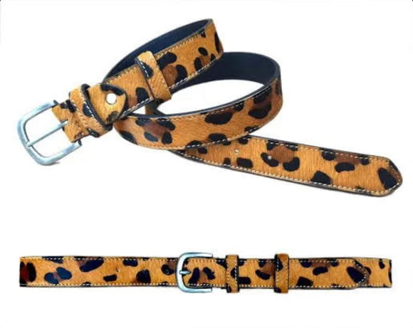 Ladies Leopard Tan Belt